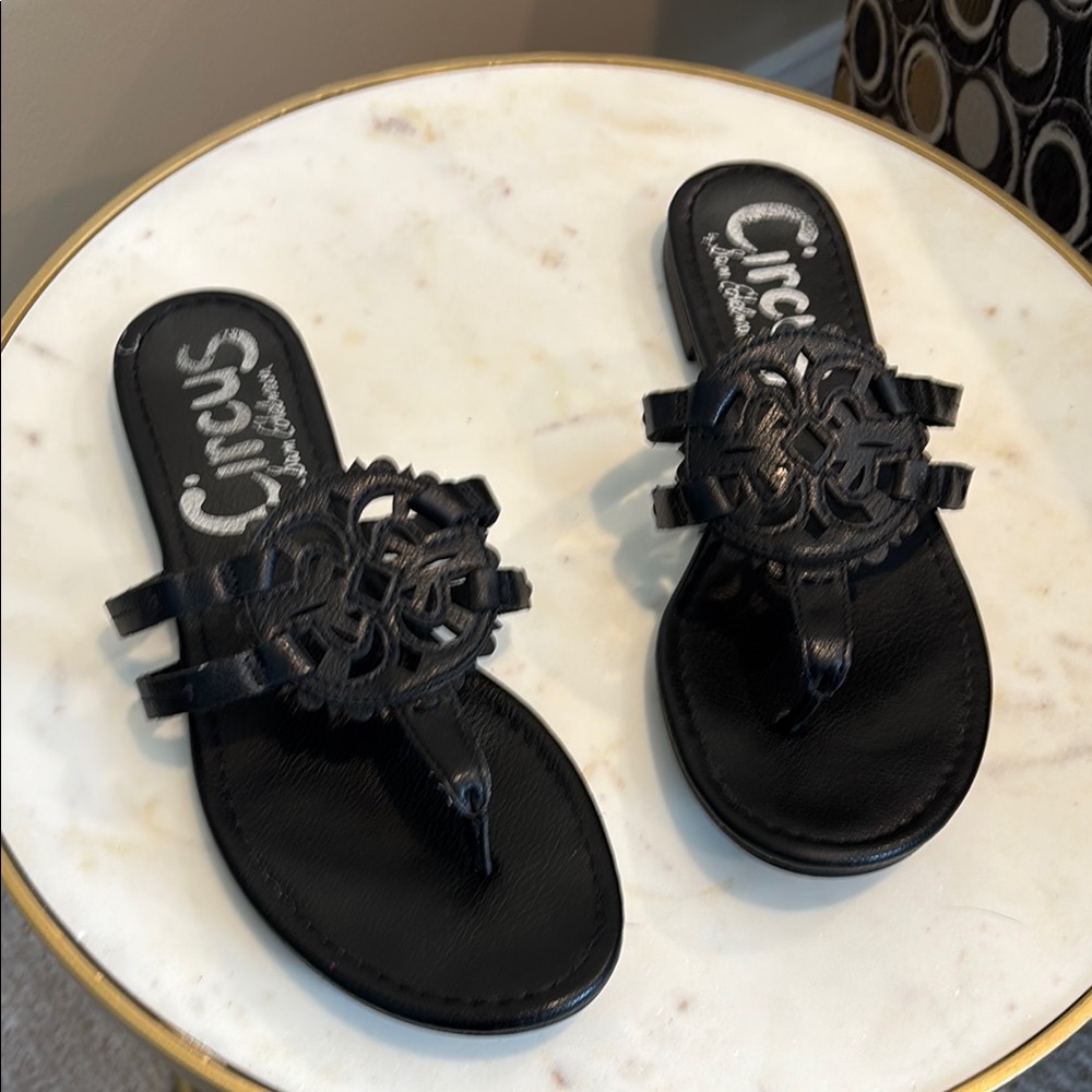 Circus by Sam Edelman Black Floral Sandals